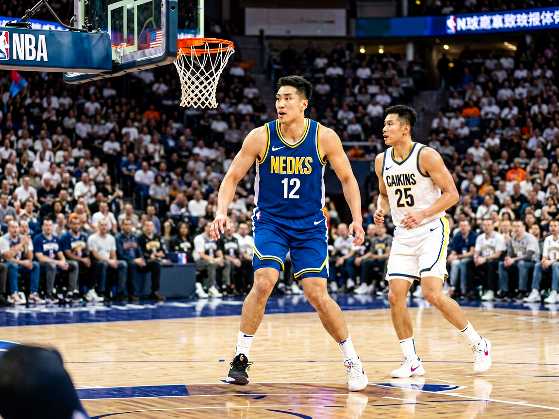 篮球赛事直播场景，NBA比赛现场
